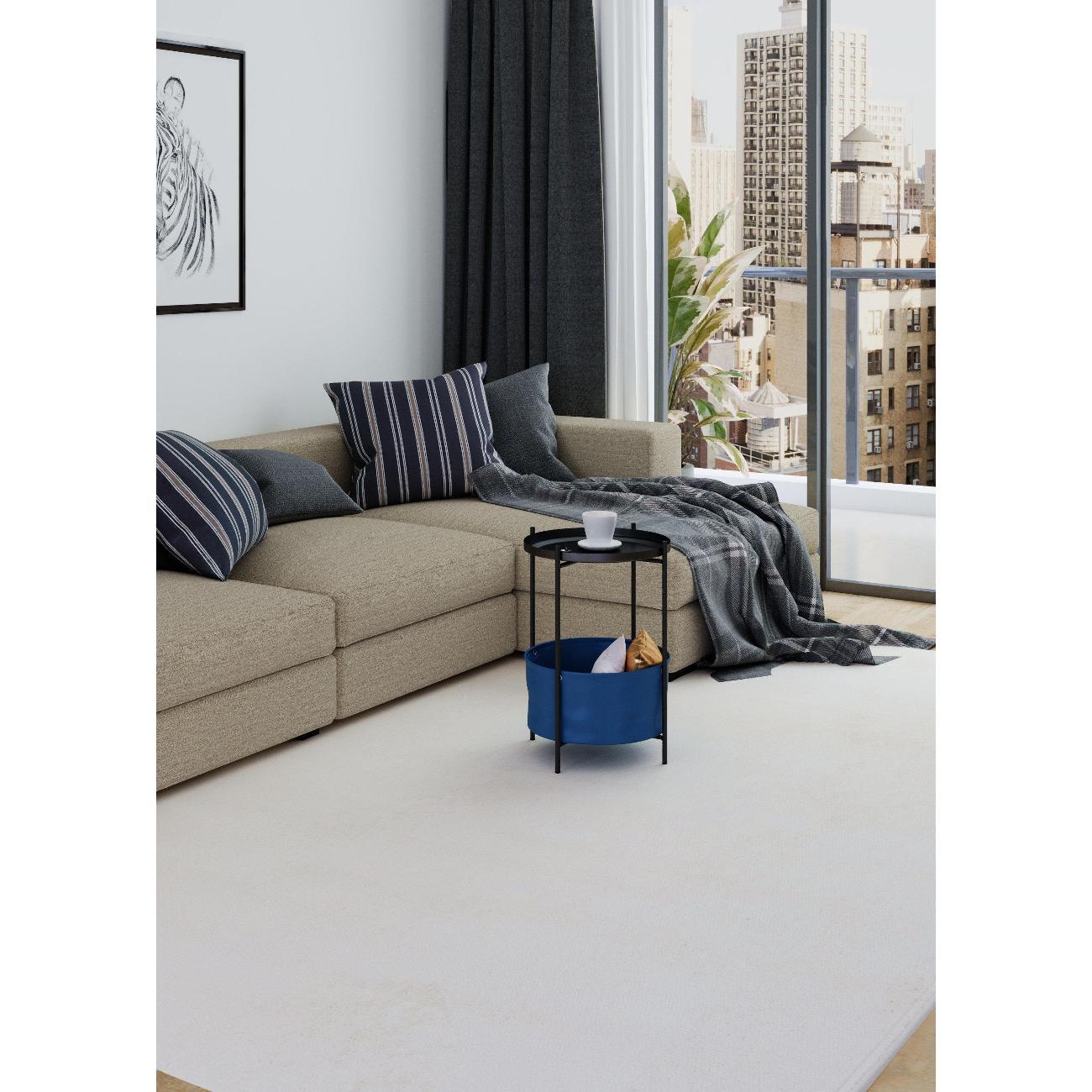 Стол журнальный Lavaris Элдэй CUBA DENIM(синий)/черный муар