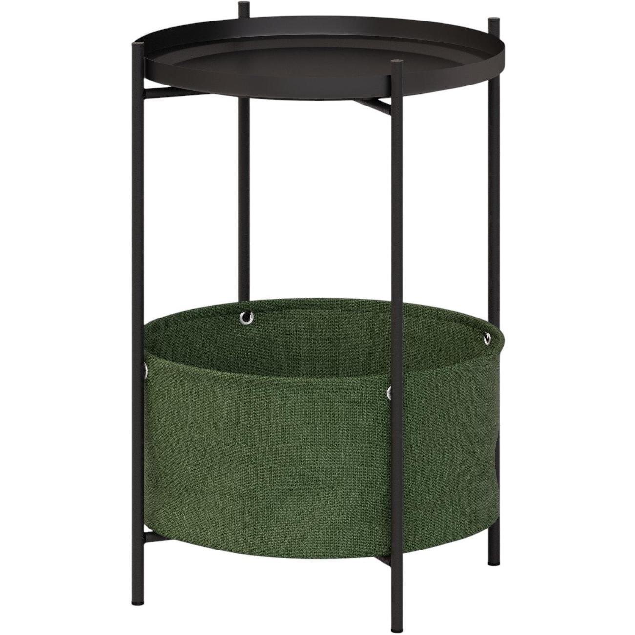 Стол журнальный Lavaris Элдэй CUBA khak(Хаки)i/черный муар