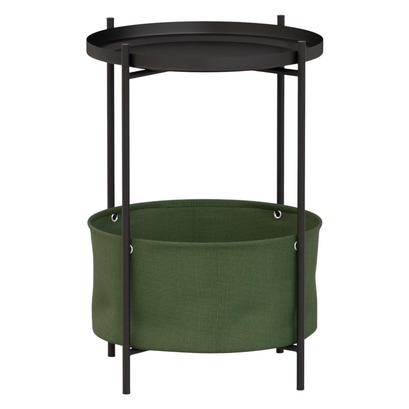 Стол журнальный Lavaris Элдэй CUBA khak(Хаки)i/черный муар