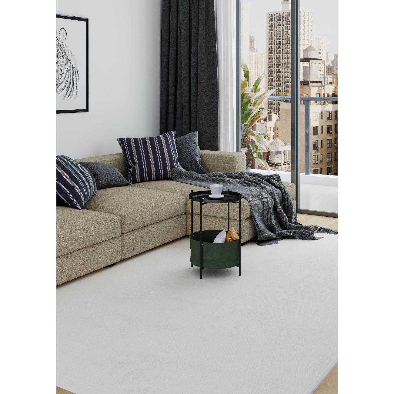 Стол журнальный Lavaris Элдэй CUBA khak(Хаки)i/черный муар