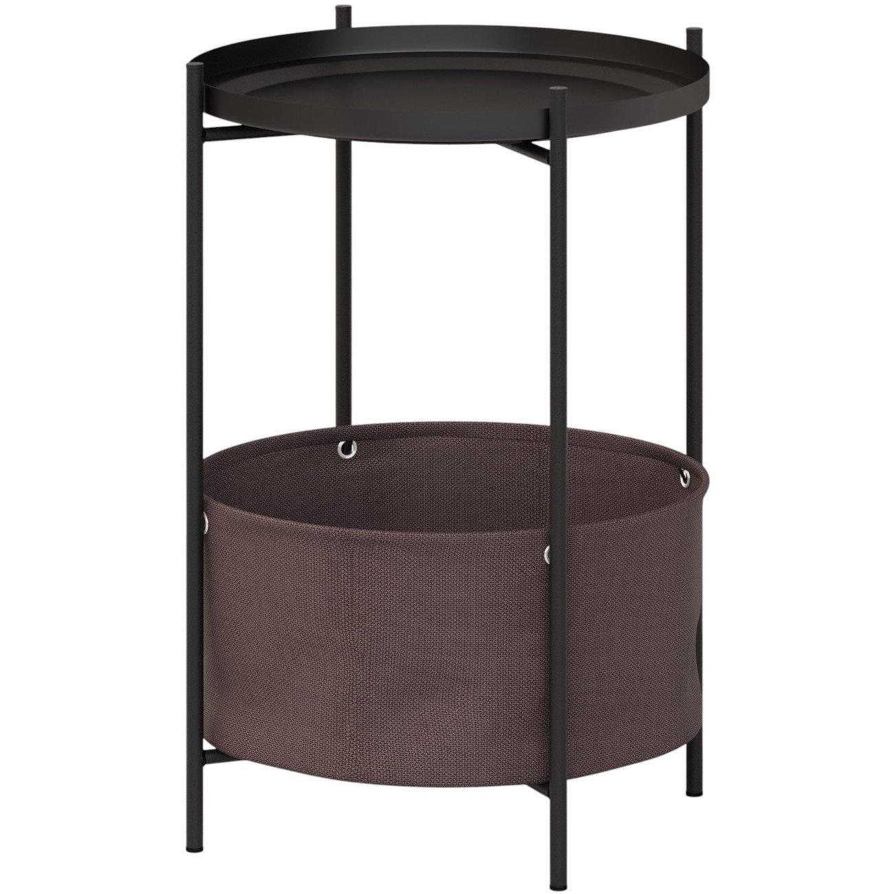 Стол журнальный Lavaris Элдэй CUBA CHOCOLATE(Коричневый)/черный муар