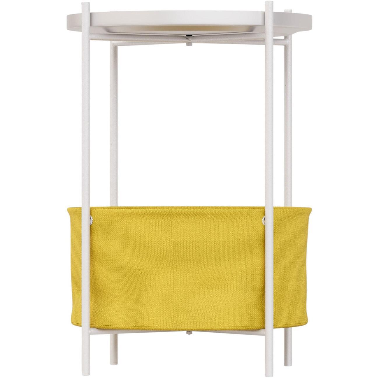 Стол журнальный Lavaris Элдэй CUBA SUNNY(Желтый)/белый муар