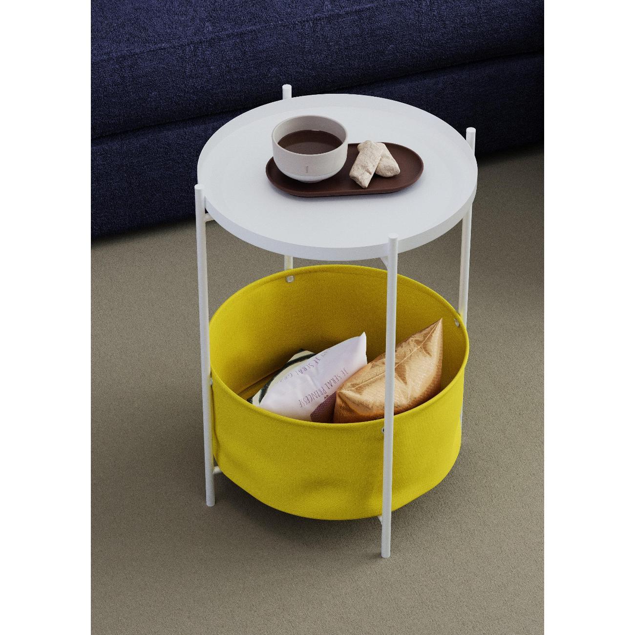 Стол журнальный Lavaris Элдэй CUBA SUNNY(Желтый)/белый муар