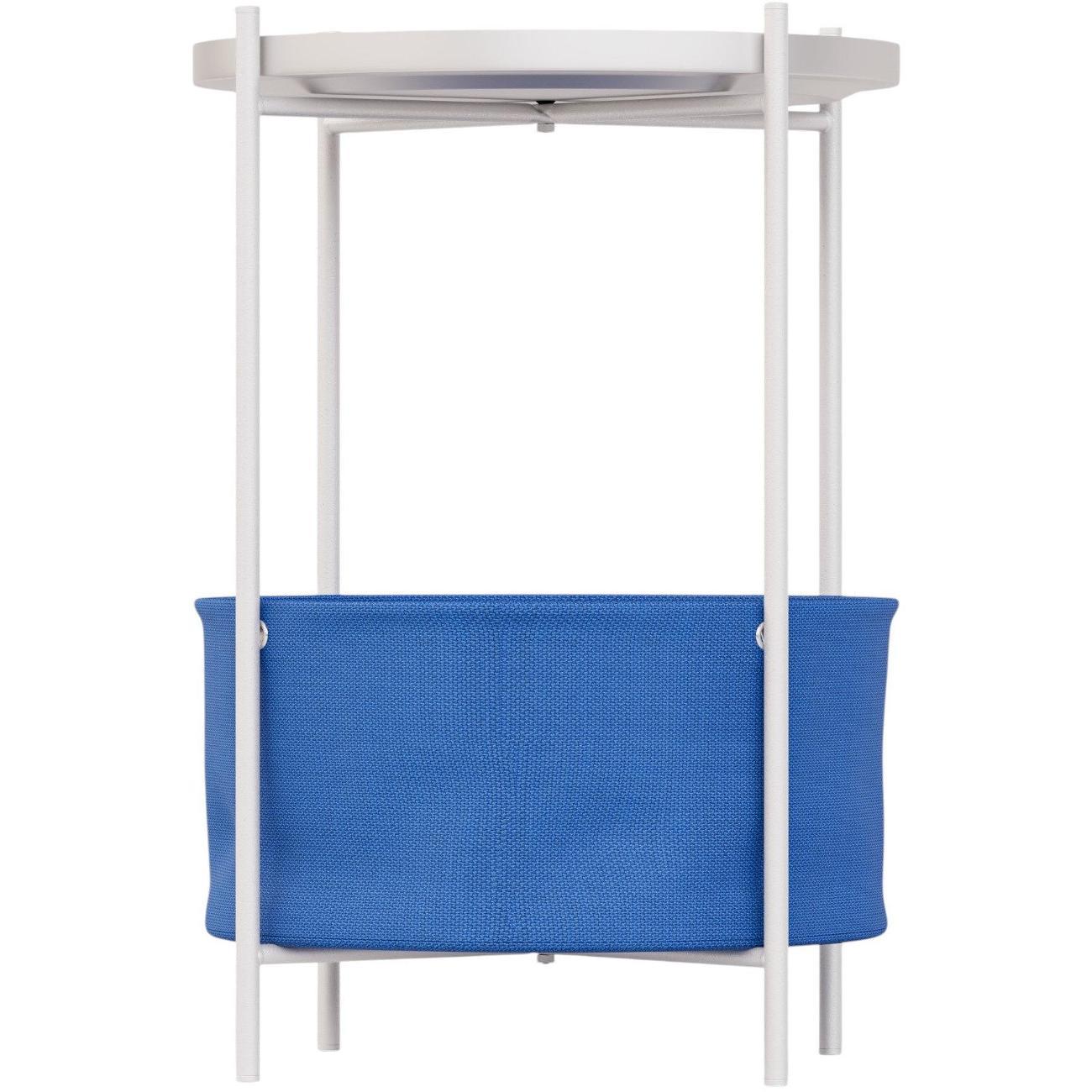 Стол журнальный Lavaris Элдэй CUBA DEEP SEA(ярко синий)/белый муар