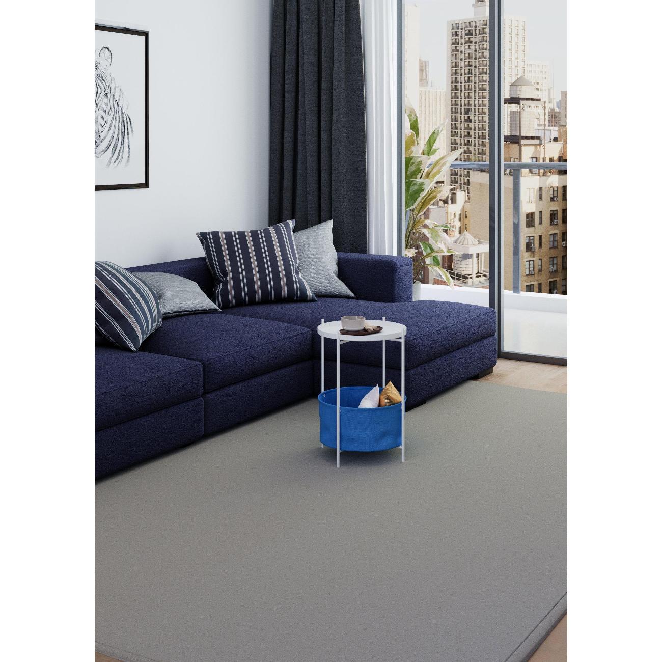 Стол журнальный Lavaris Элдэй CUBA DEEP SEA(ярко синий)/белый муар