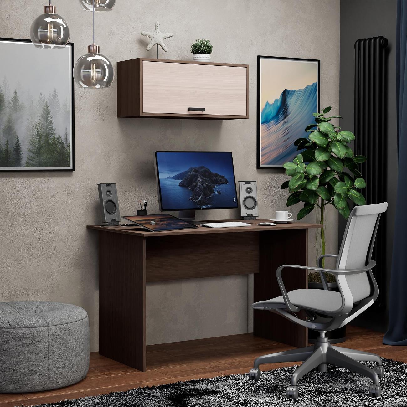 Тумба MFMaster Уно-139 ясень шимо темный-ясень шимо светлый