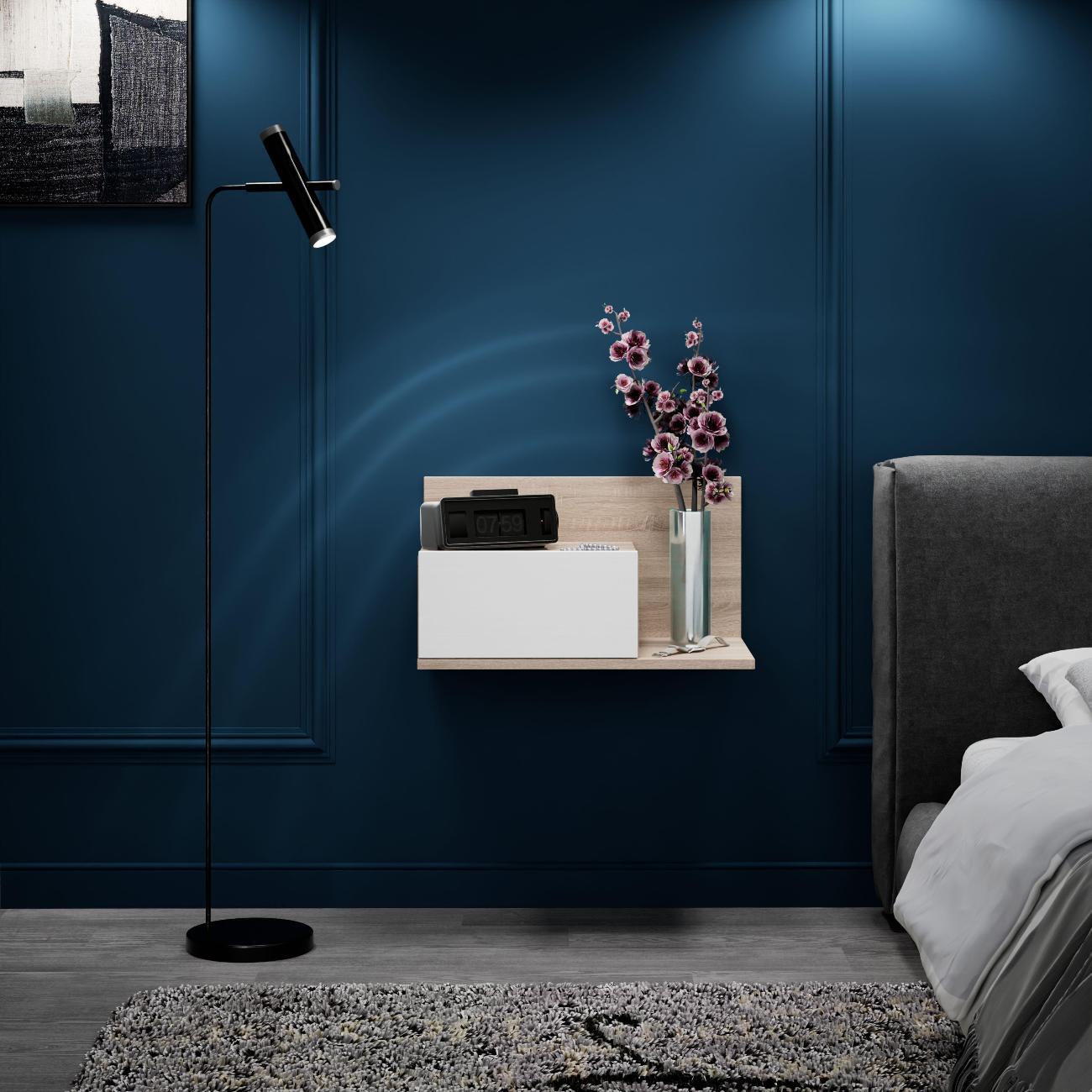 Тумба MFMaster Витто-98 дуб сонома-белый