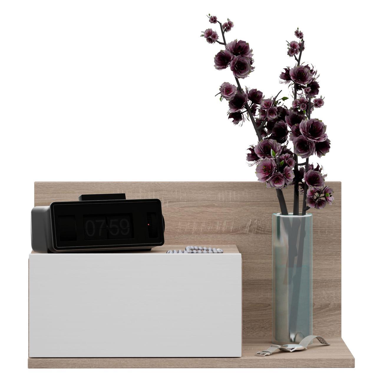 Тумба MFMaster Витто-98 дуб сонома-белый