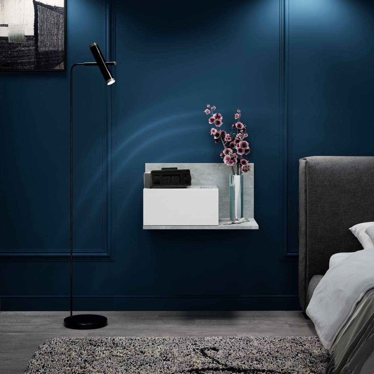 Тумба MFMaster Витто-98 бетон-белый