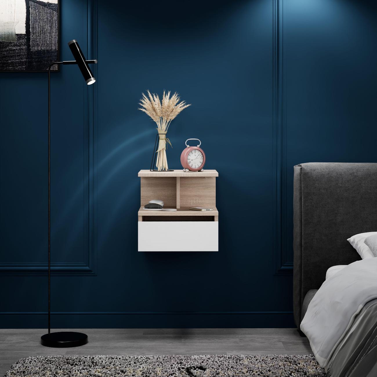 Тумба MFMaster Витто-99 дуб сонома-белый