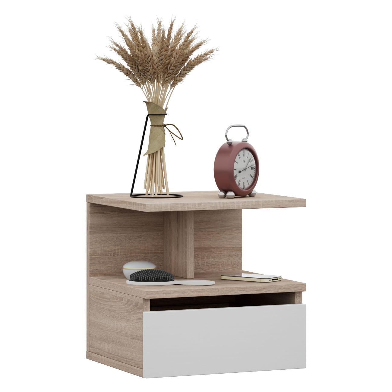 Тумба MFMaster Витто-99 дуб сонома-белый