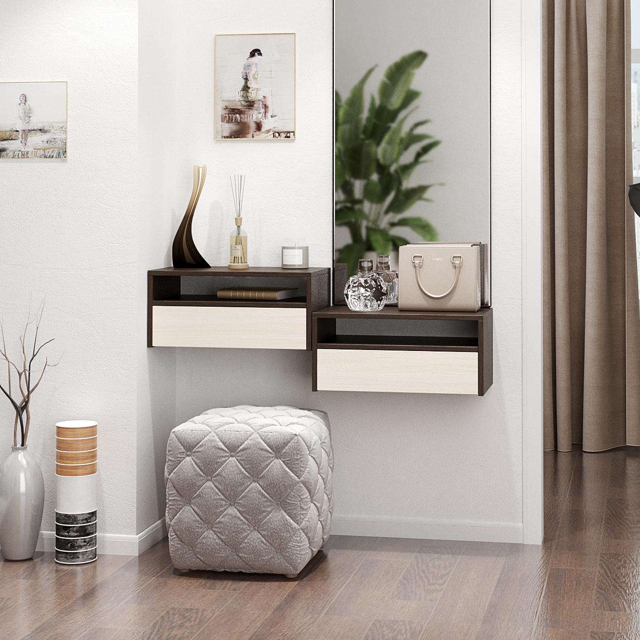 Тумба MFMaster Витто-104 венге-дуб молочный