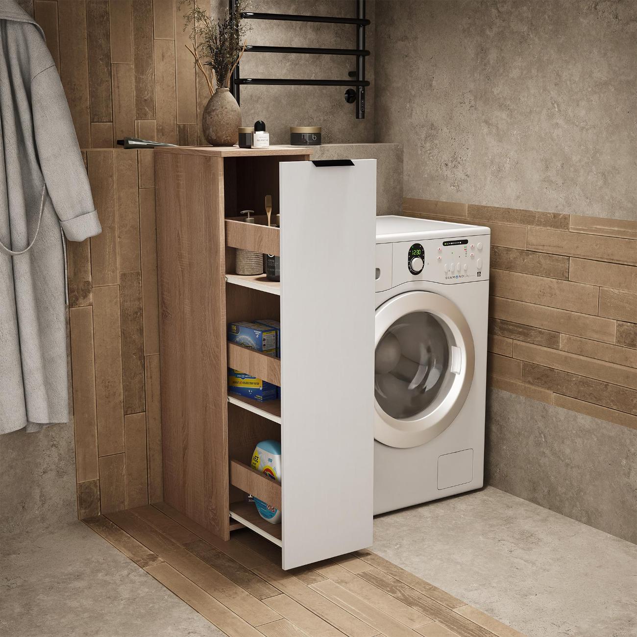 Тумба MFMaster Витто-187 дуб сонома-белый