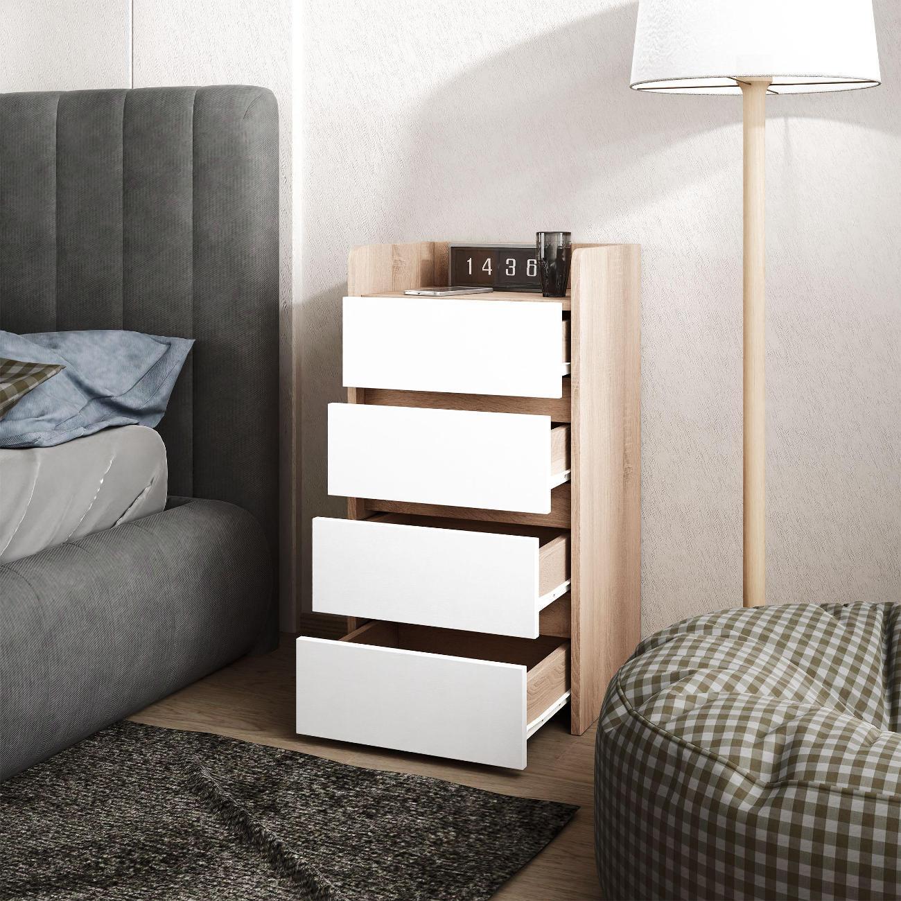 Тумба MFMaster Витто-155 дуб сонома-белый