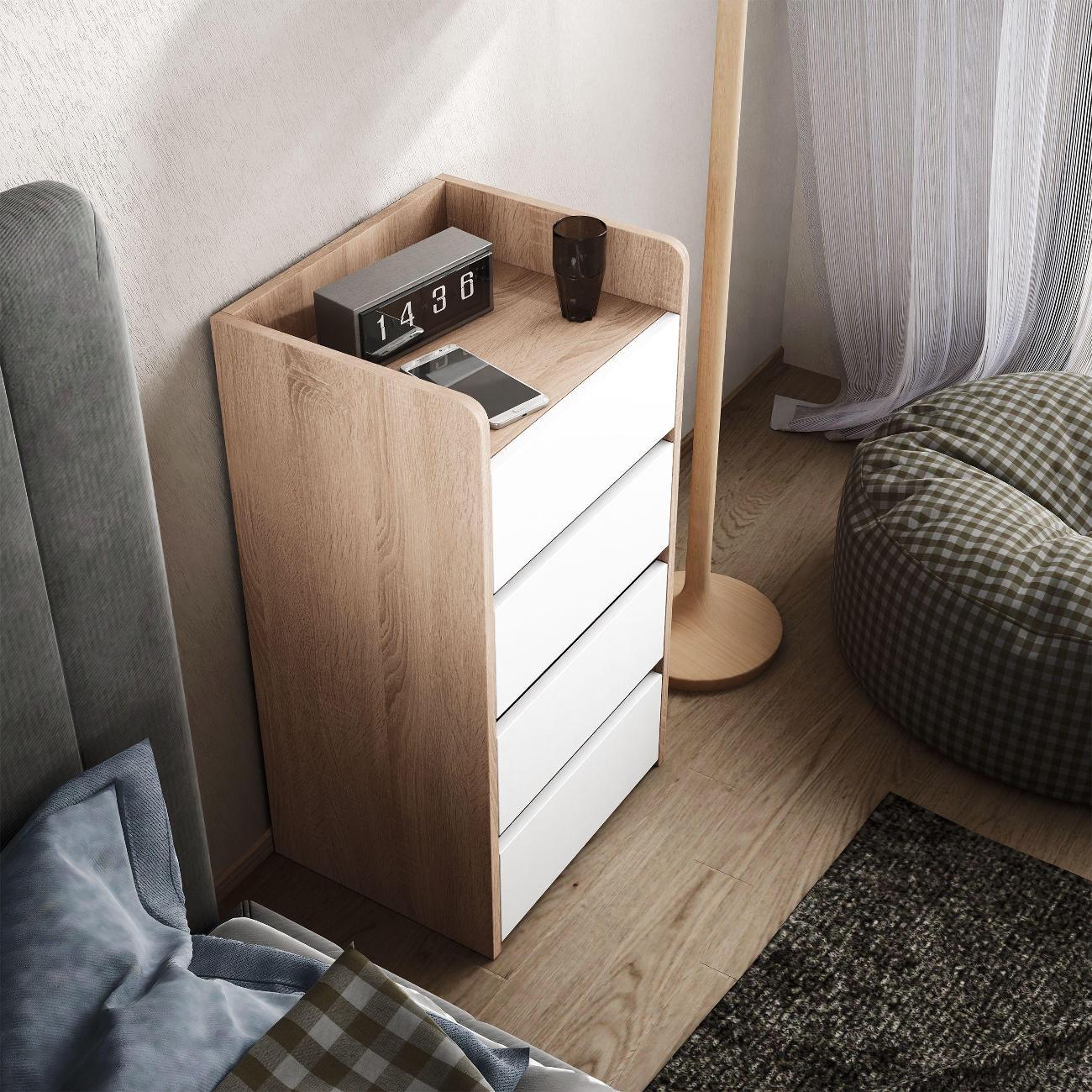 Тумба MFMaster Витто-155 дуб сонома-белый