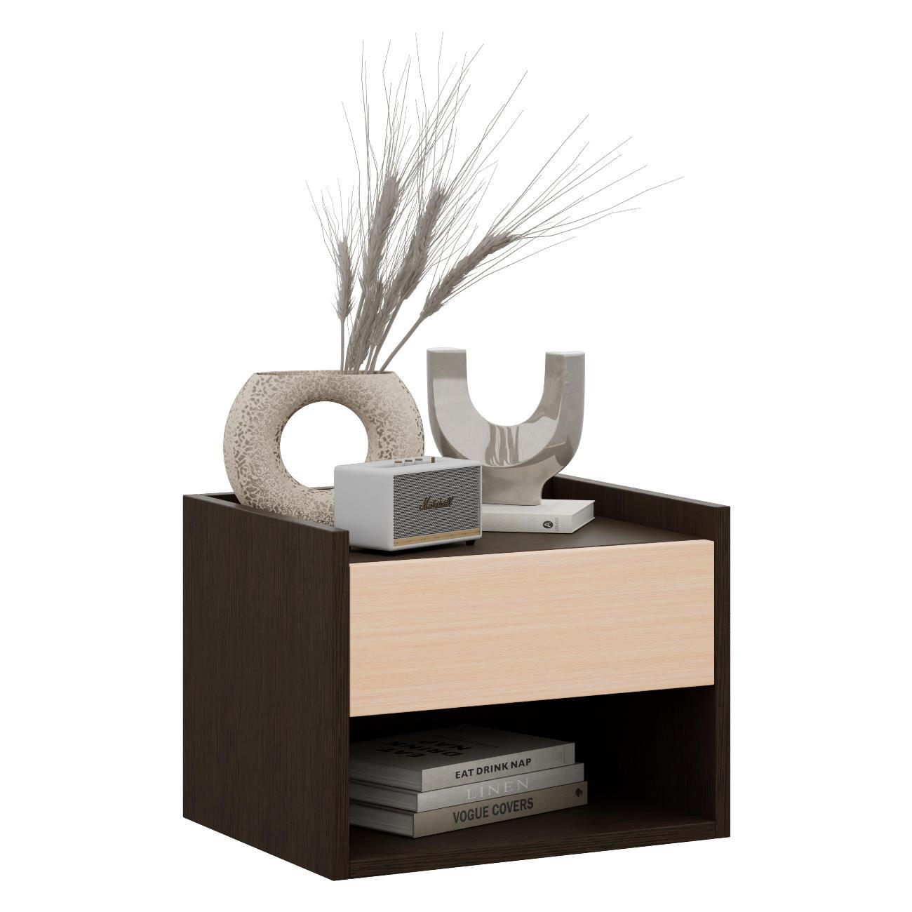 Тумба MFMaster Витто-125 венге-дуб молочный