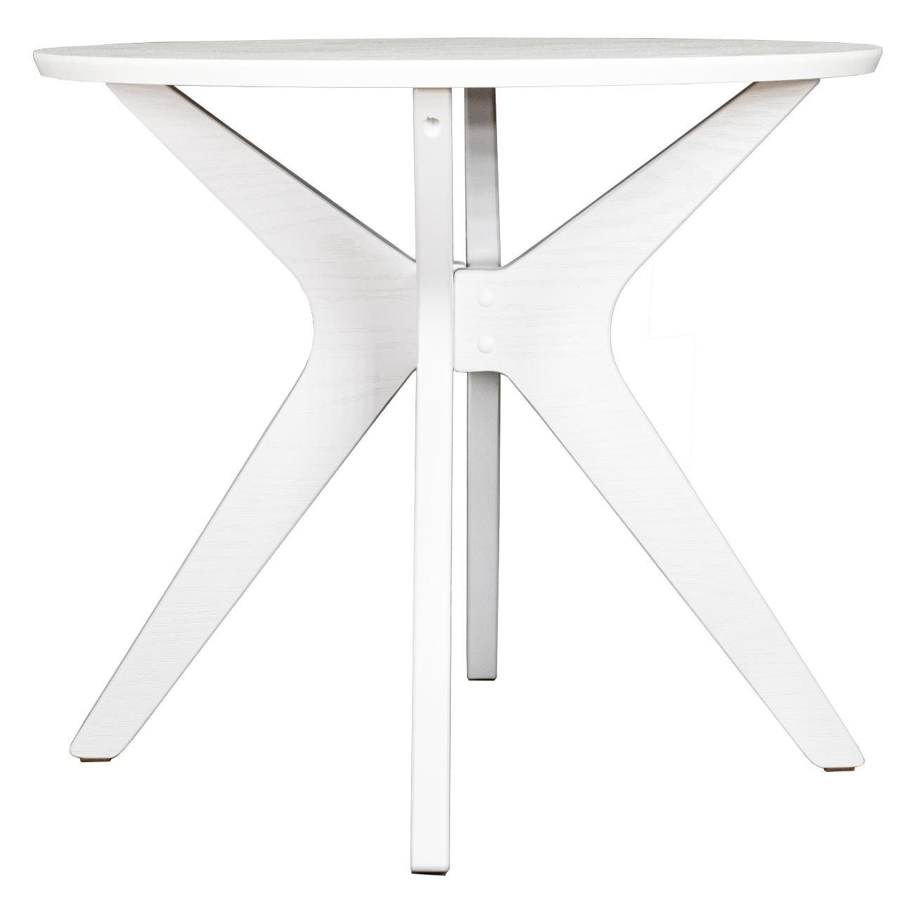 Стол журнальный Мебелик Сабин 1 белый/белый