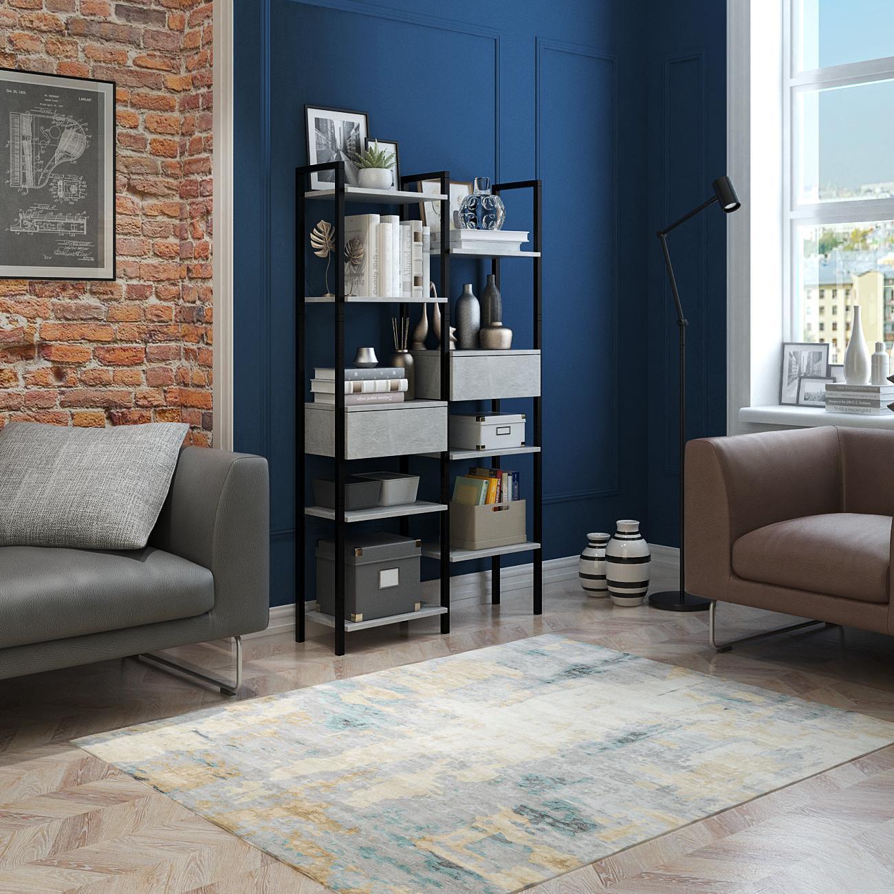 Стеллаж офисный MFMaster Интро-80 бетон