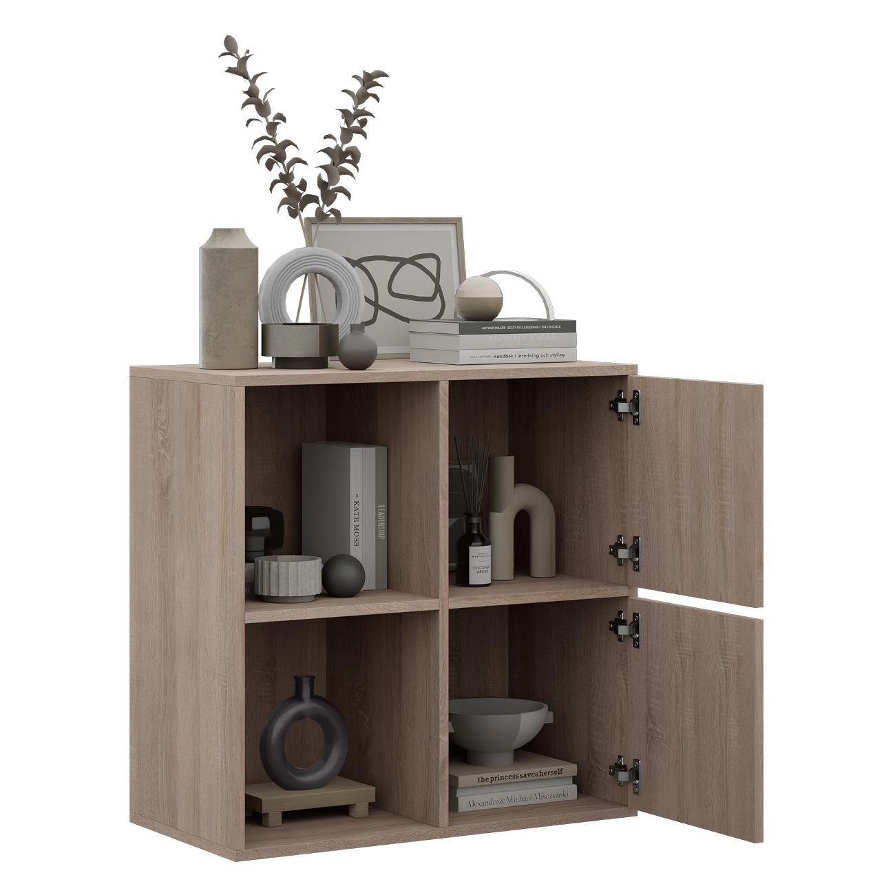 Стеллаж офисный MFMaster Файн-125 дуб крафт табак