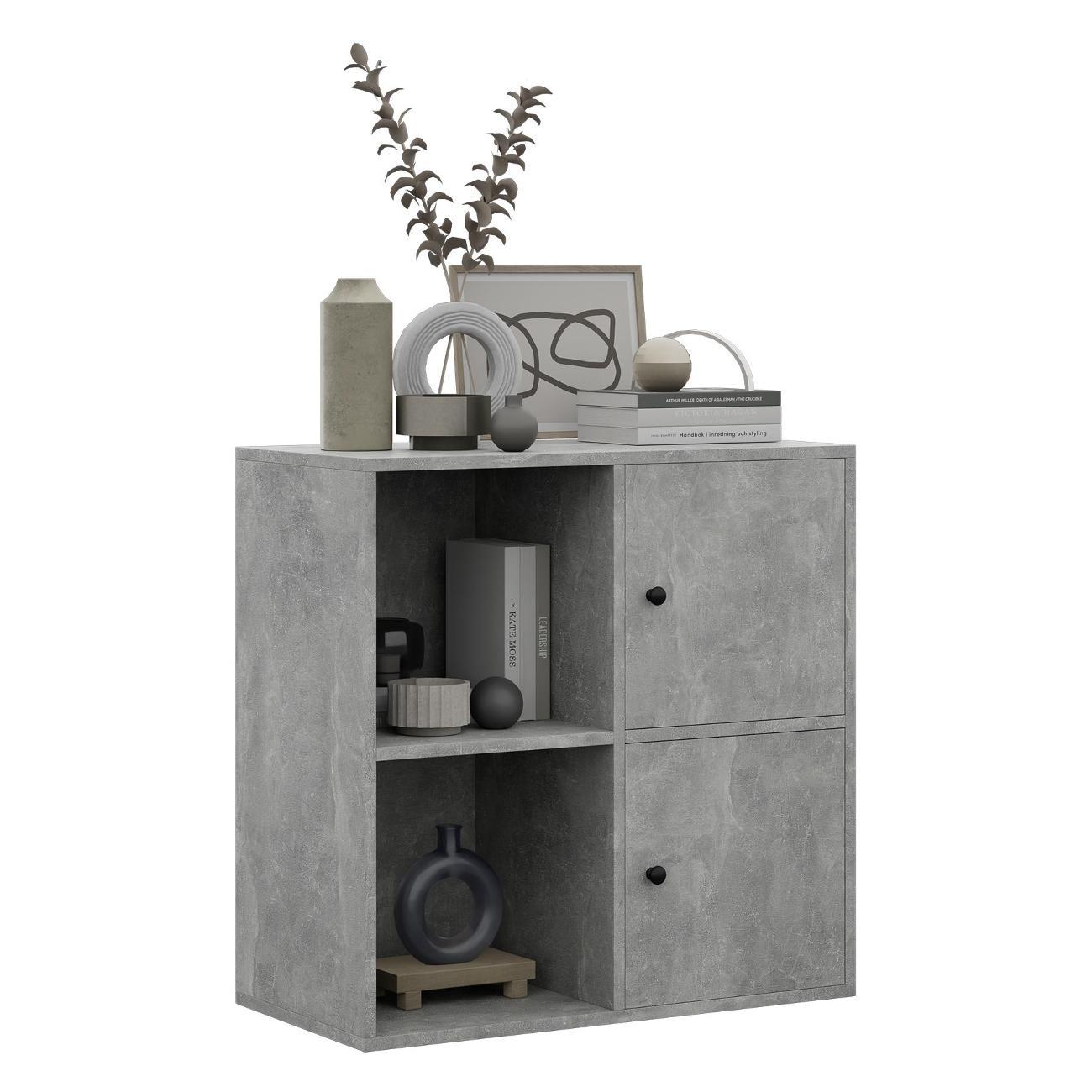 Стеллаж офисный MFMaster Файн-125 ясень шимо темный-ясень шимо светлый