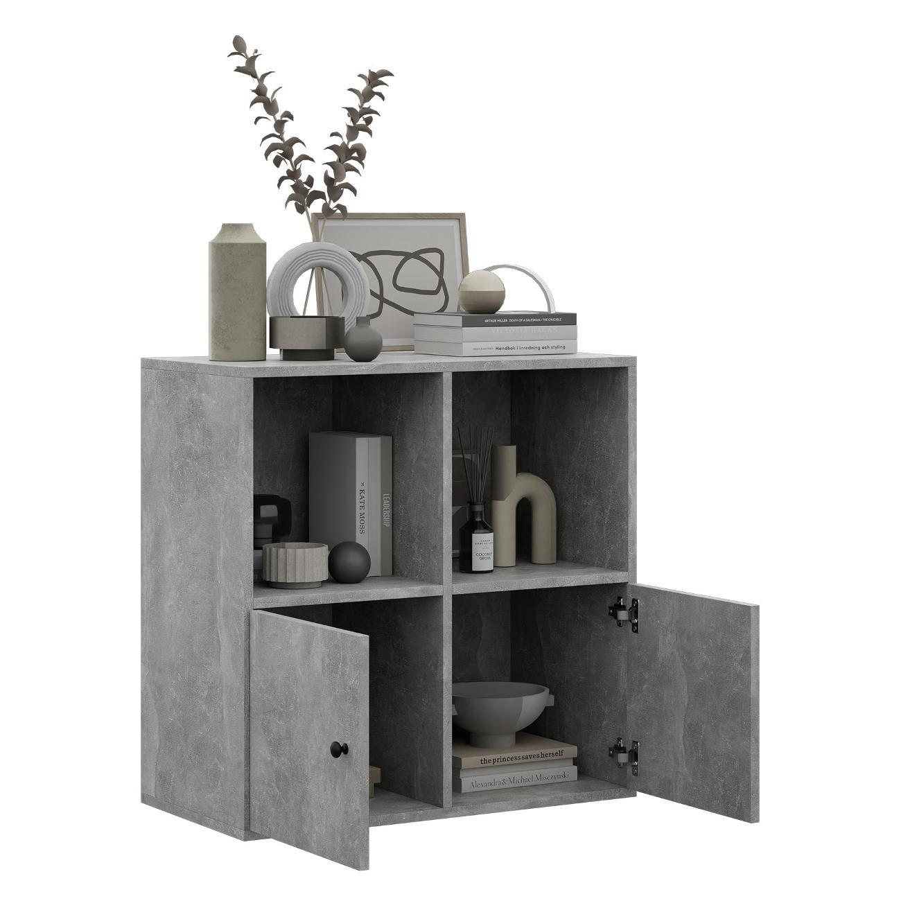 Стеллаж офисный MFMaster Файн-125 ясень шимо темный-ясень шимо светлый