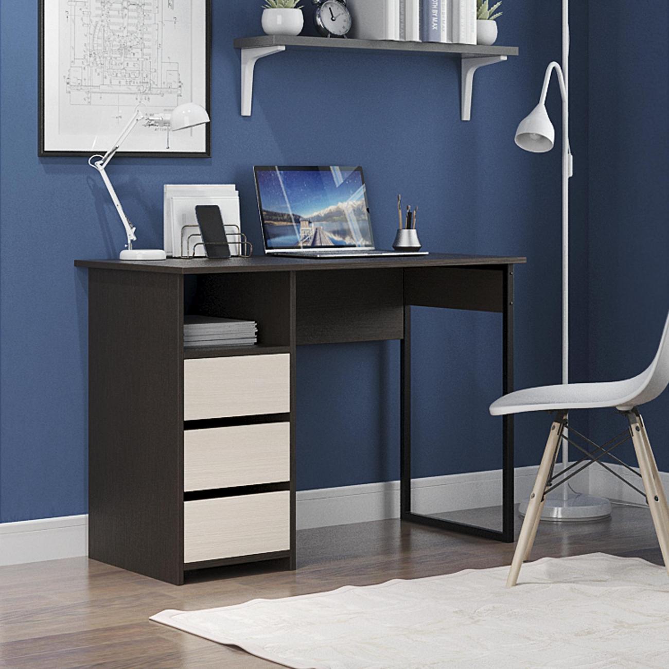 Стол письменный MFMaster Витто-235 венге-дуб молочный