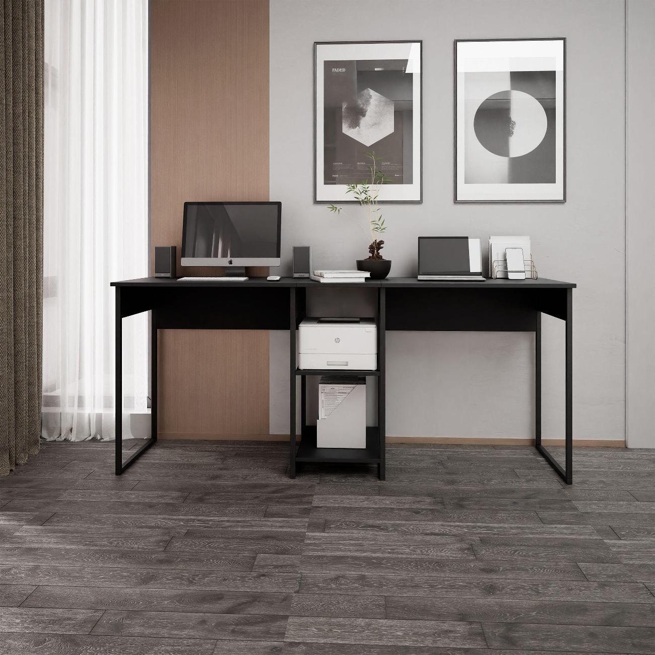 Стол письменный MFMaster Витто-7234 чёрный