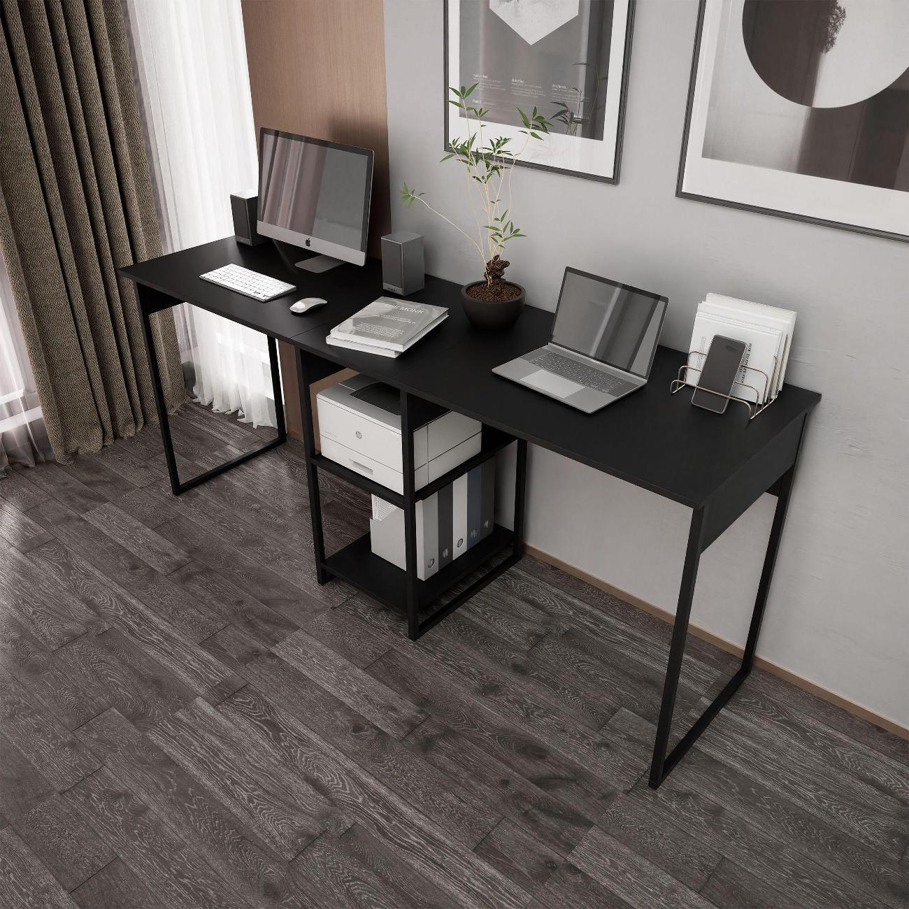 Стол письменный MFMaster Витто-7234 чёрный