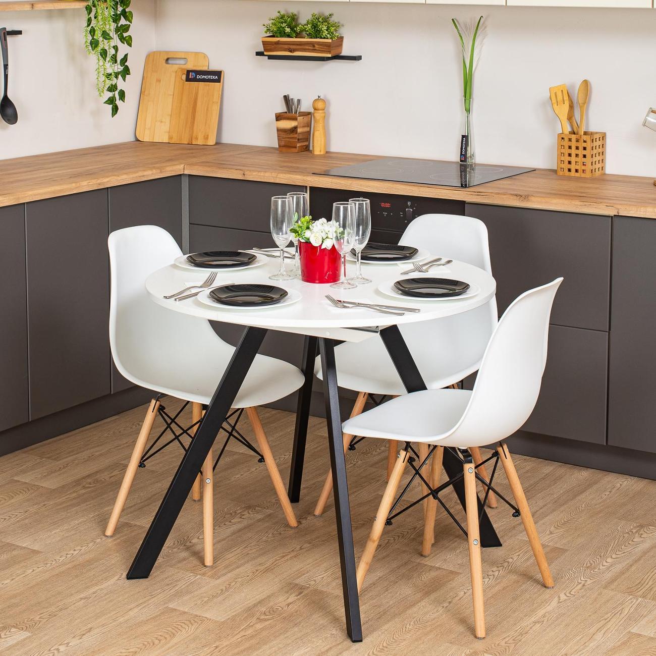 Стол обеденный Домотека Вита К-100 Бел 95 ЧР