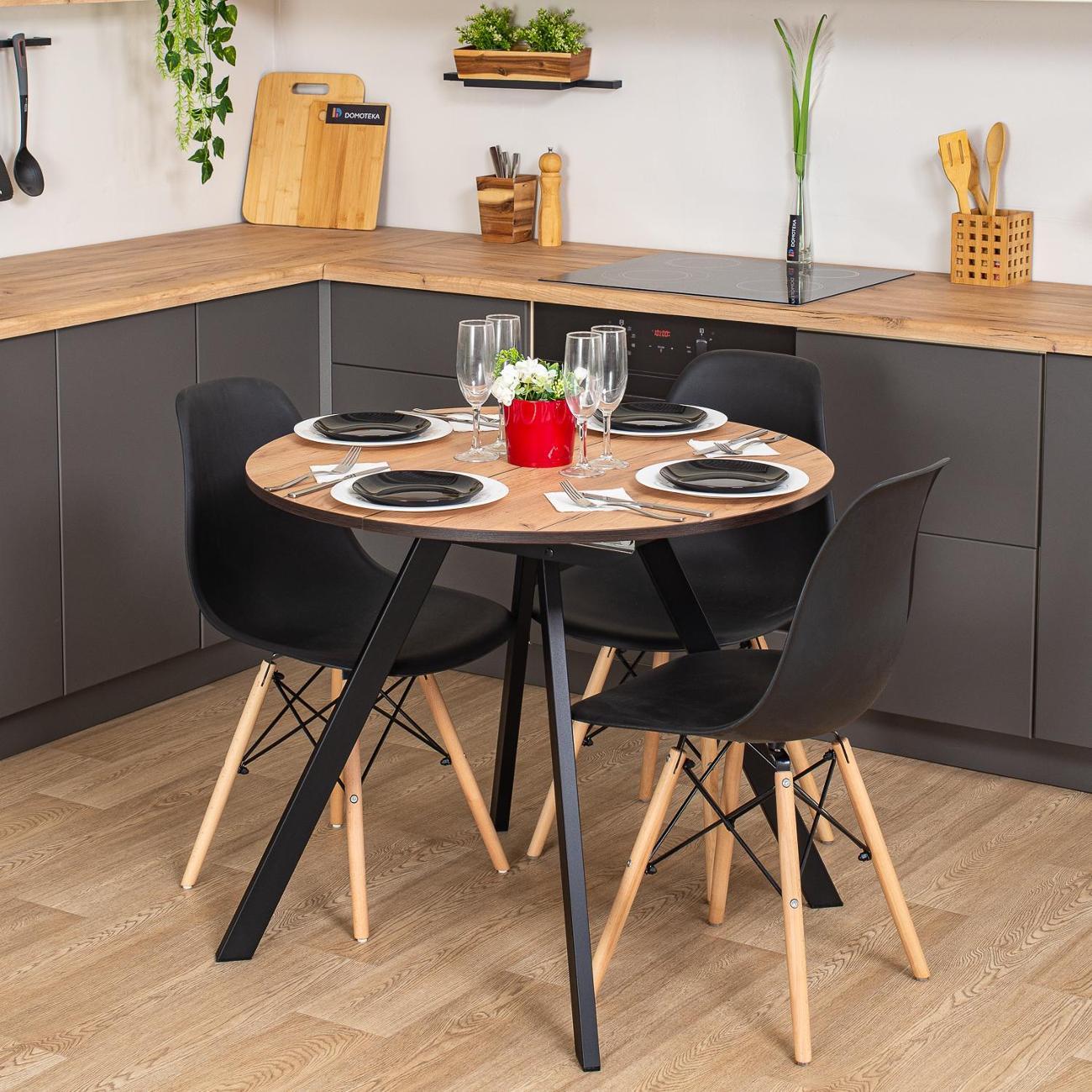 Стол обеденный Домотека Вита К-100 ДК 95 ЧР