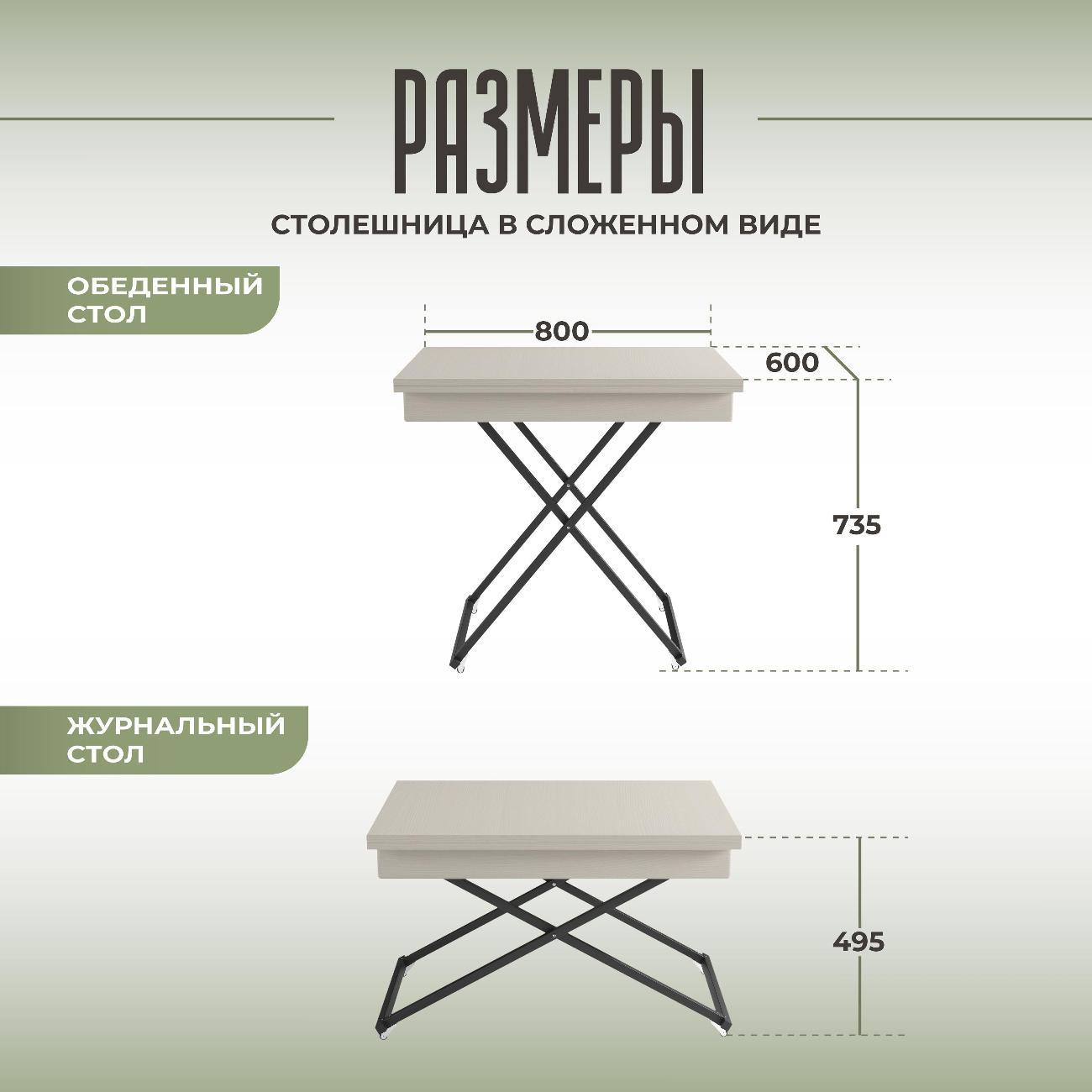 Стол-трансформер Ami Лофт журнальный бодега