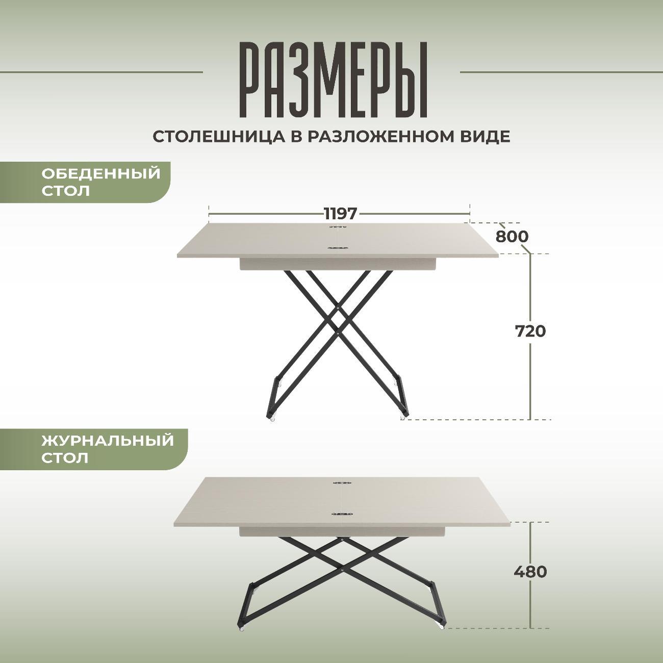 Стол-трансформер Ami Лофт журнальный бодега