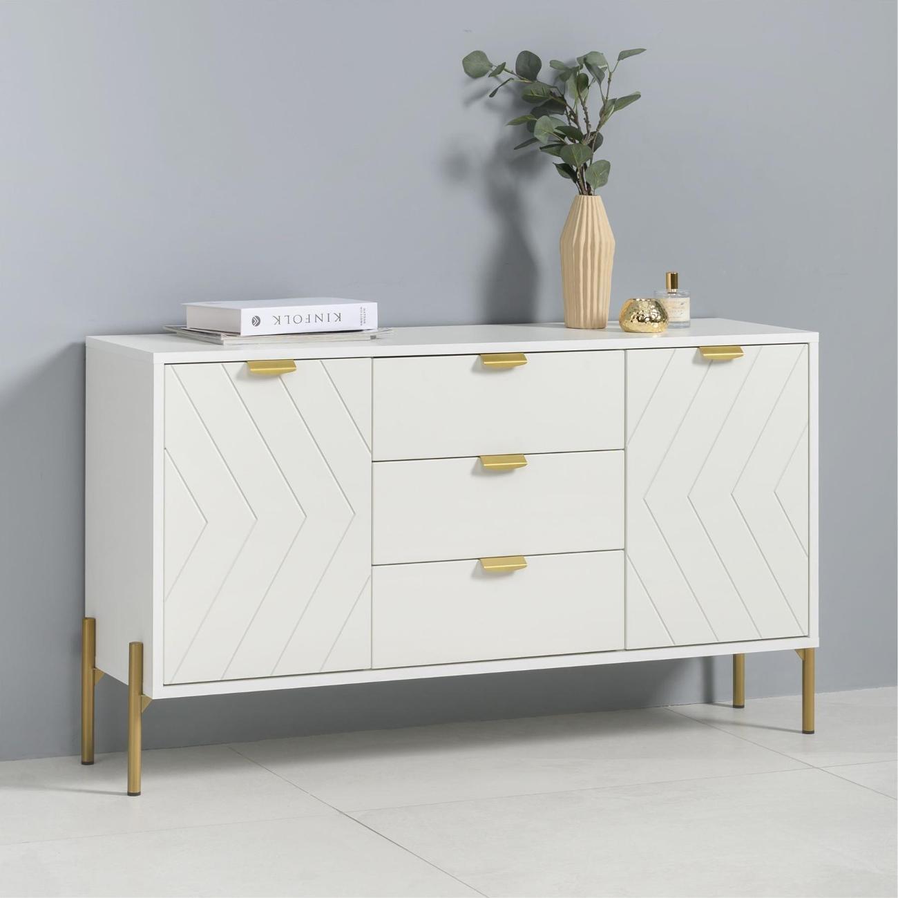 Комод Logium Венеция 16.229.01, Белый PE шагрень, белая шагрень 4101 ПВХ