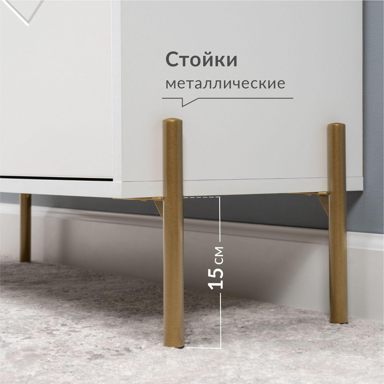 Комод Logium Венеция 16.229.02, Белый PE шагрень, белая шагрень 4101 ПВХ