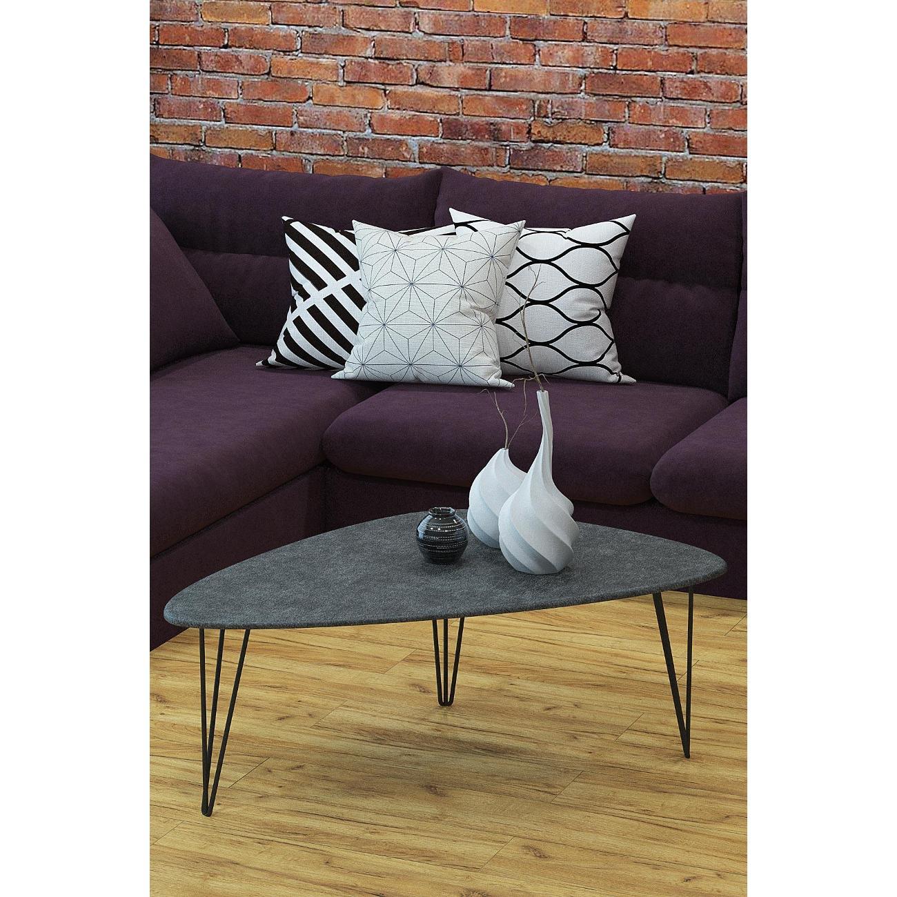 Стол журнальный Калифорния Престон серый бетон