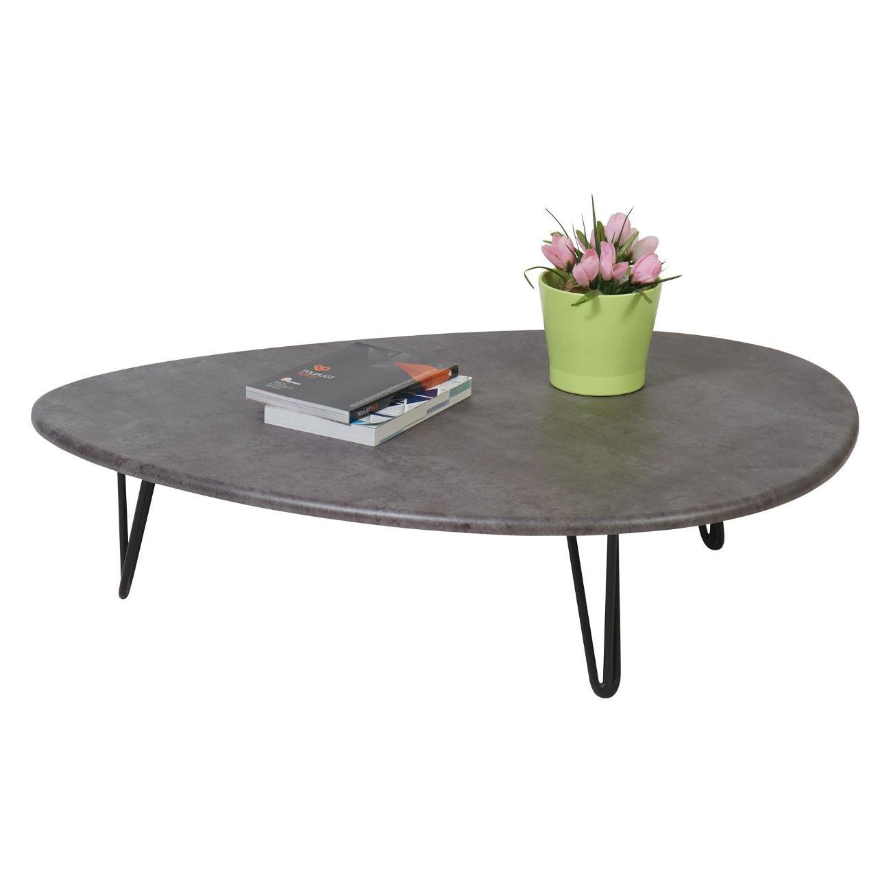 Стол журнальный Калифорния Дадли серый бетон