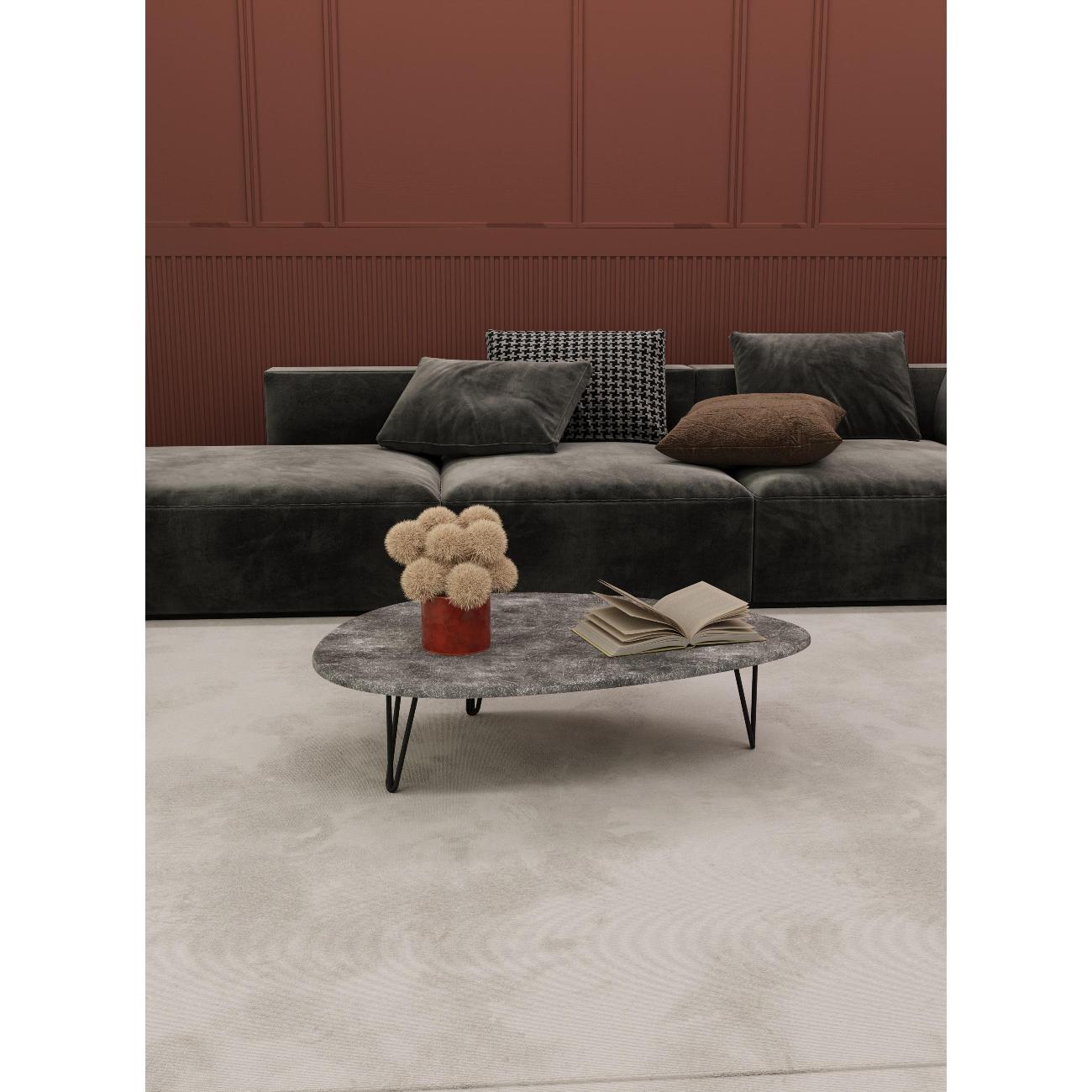 Стол журнальный Калифорния Дадли серый бетон