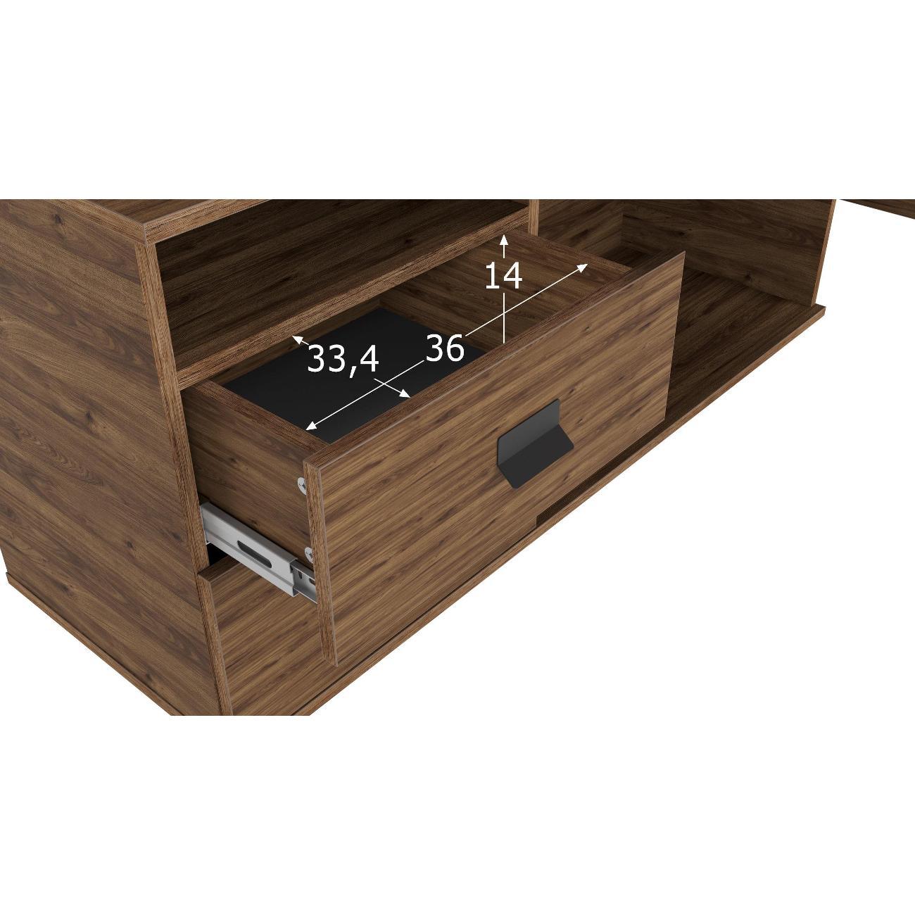 Стол письменный Калифорния Хардвиг СР01 ЛДСП Темный орех