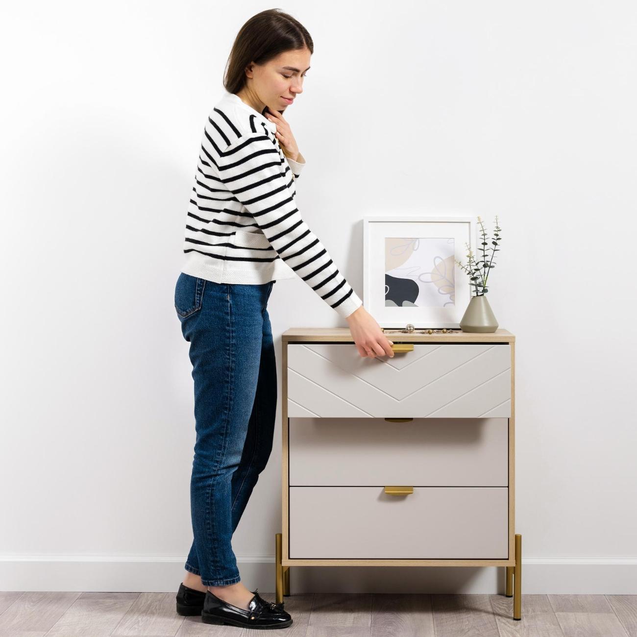 Комод Logium Венеция 16.229.03, Дуб Белый exclusive OW D4430,