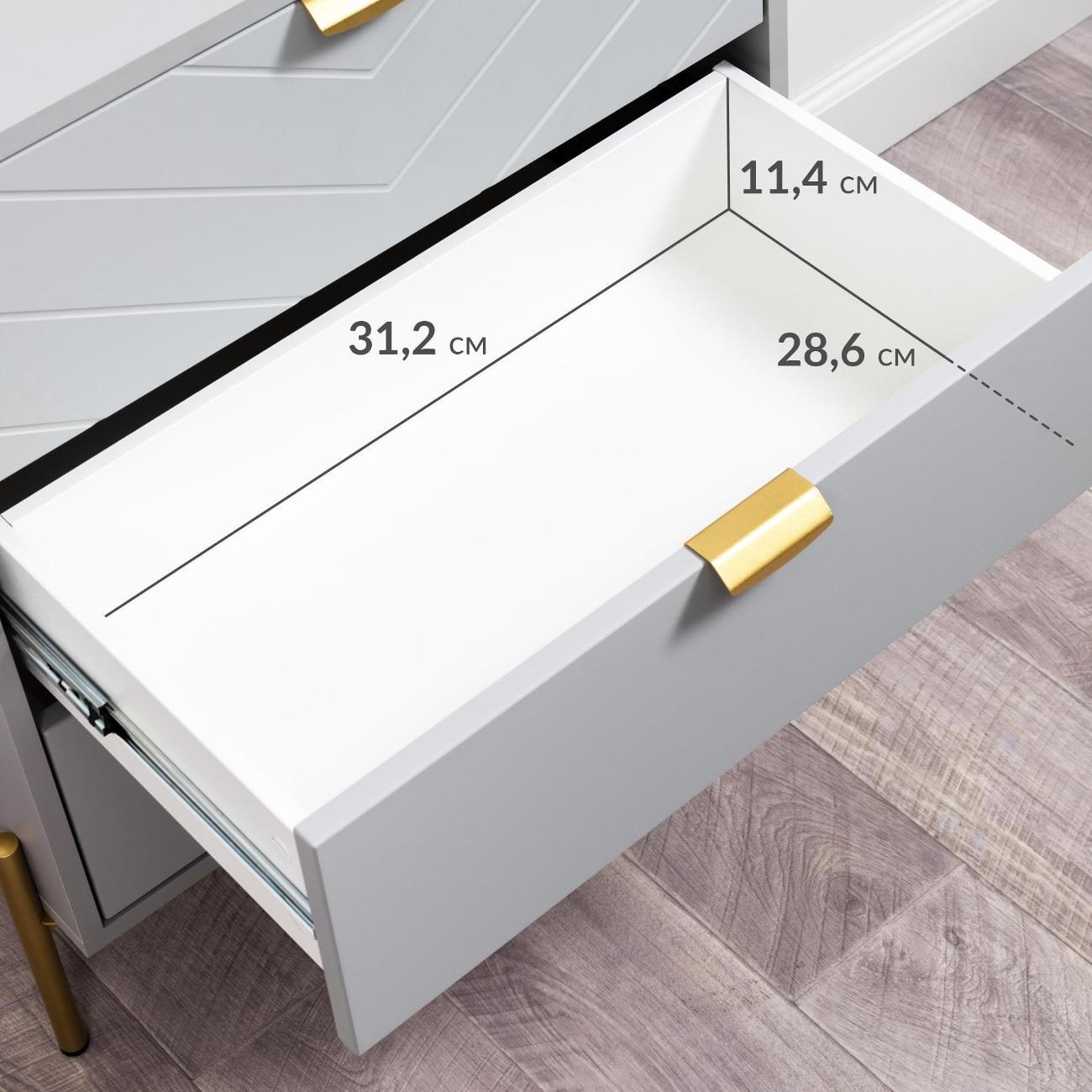 Комод Logium Венеция 16.229.03, Шиншилла серая 197 SU, Серый опал софт 651 ПВХ