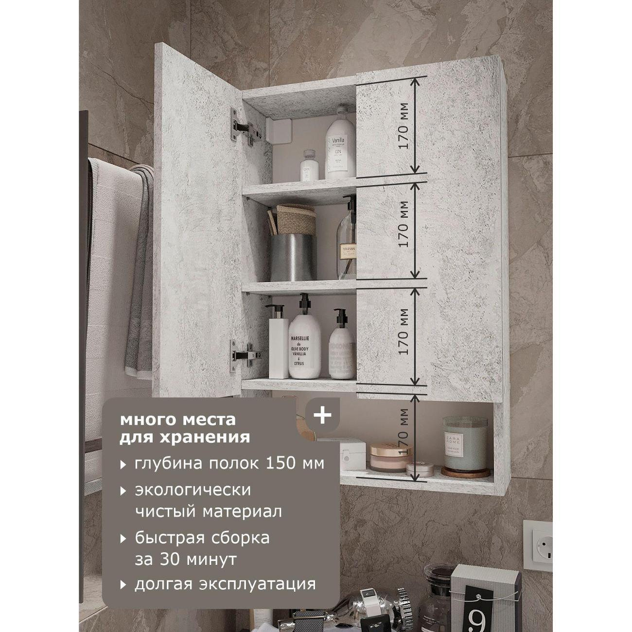 Шкаф ИКОНТУМ Порядок цемент светлый