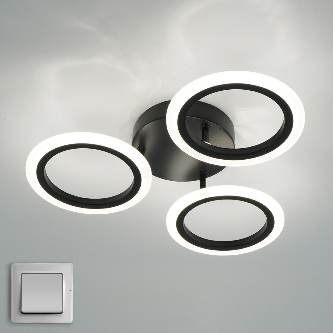 Люстра потолочная Estares MARIA 80W 3R-ON/OFF(IRC)-390x90-BLACK