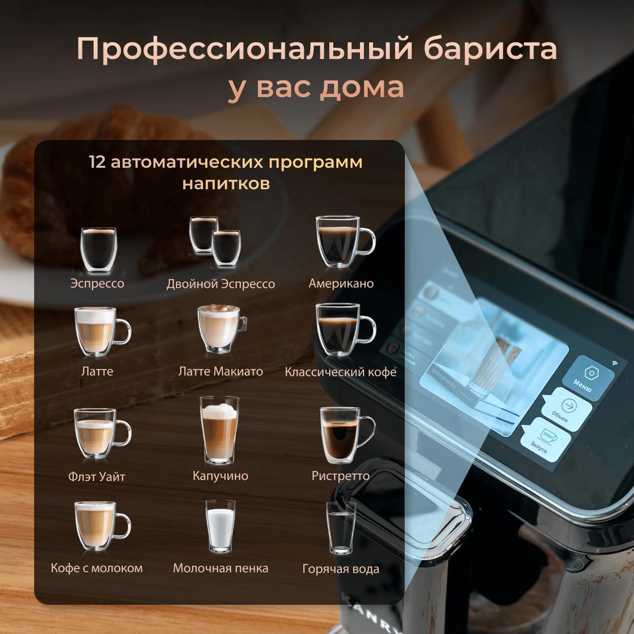 Кофемашина автоматическая KANRY HOME D5 белый