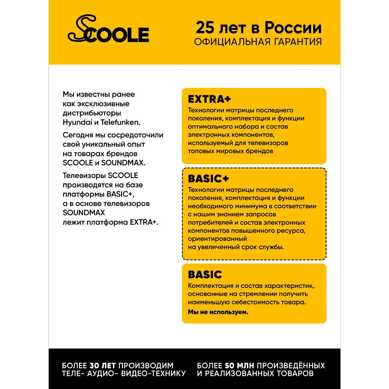 Телевизор Scoole SL-LED55S02T2SU