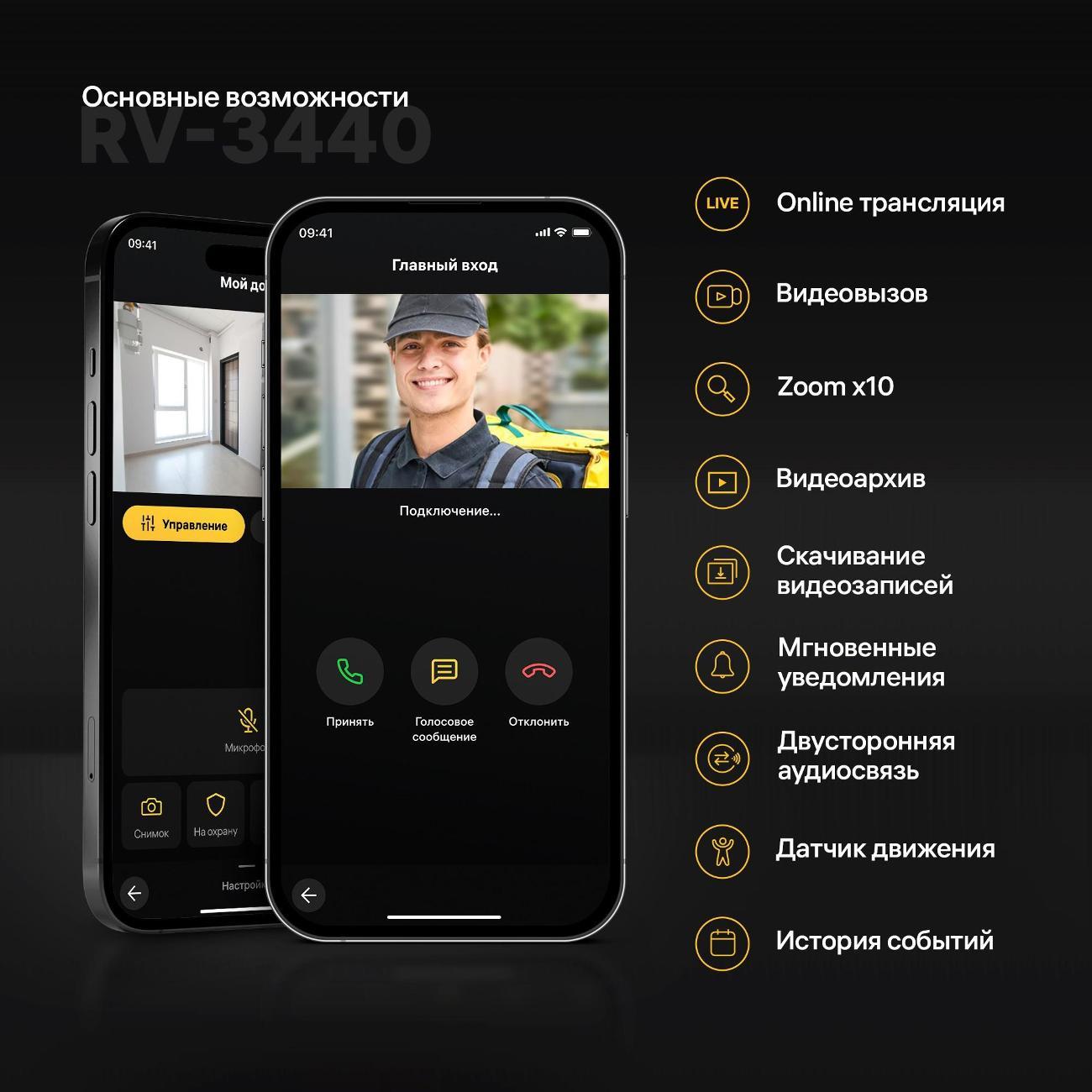 Видеодомофон Rubetek RV-3440