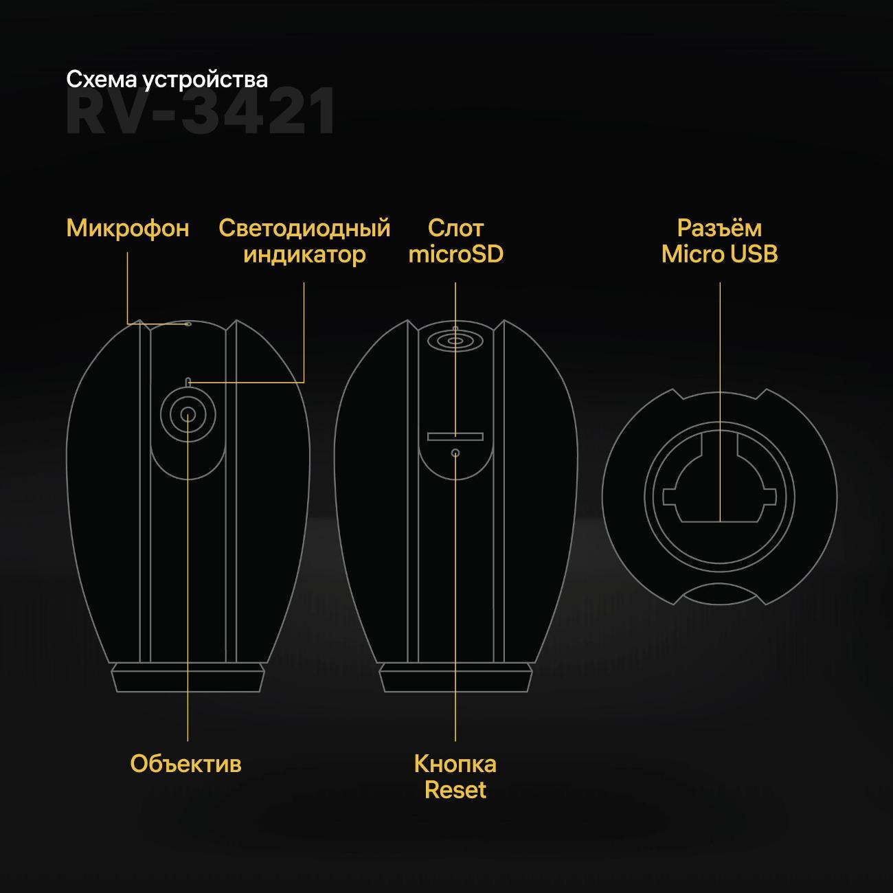 IP-камера Rubetek RV-3421 серая