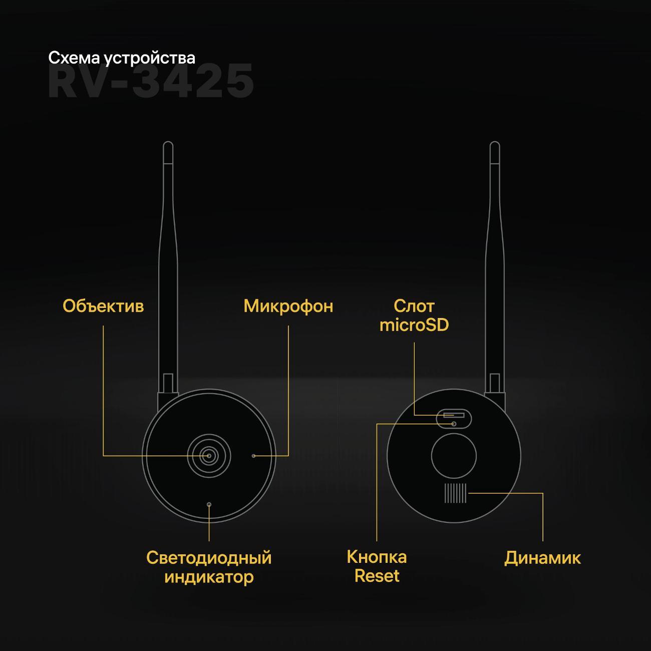 IP-камера Rubetek RV-3425 черная