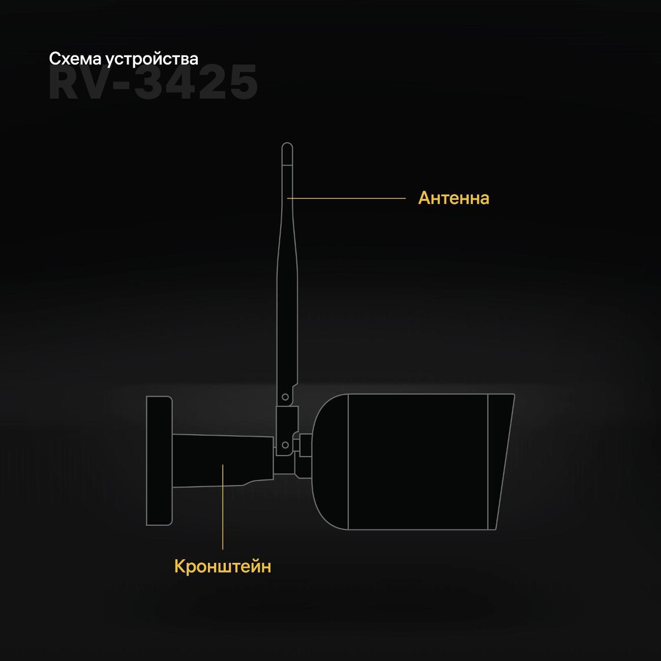 IP-камера Rubetek RV-3425 черная