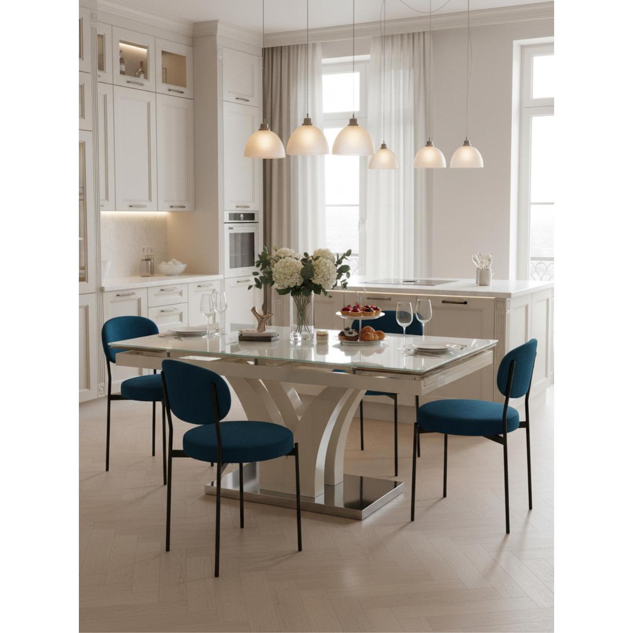 Стул обеденный Stool Group Бриф NEW велюр синий, 4шт.