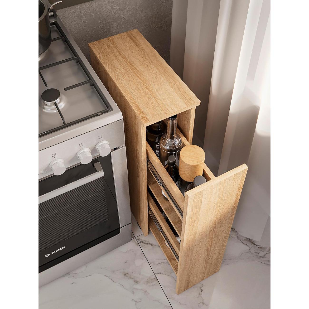 Тумба ИКОНТУМ Бутылочница дуб сонома